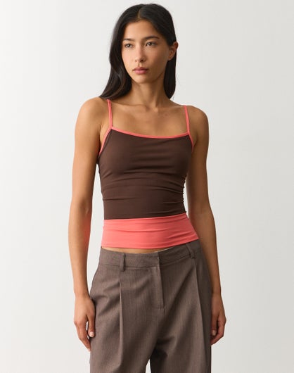 Contrast Thin Strap Tank