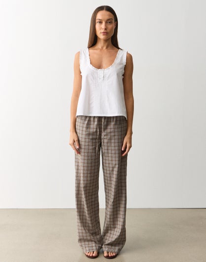 100% Cotton Low Rise Relaxed Pant