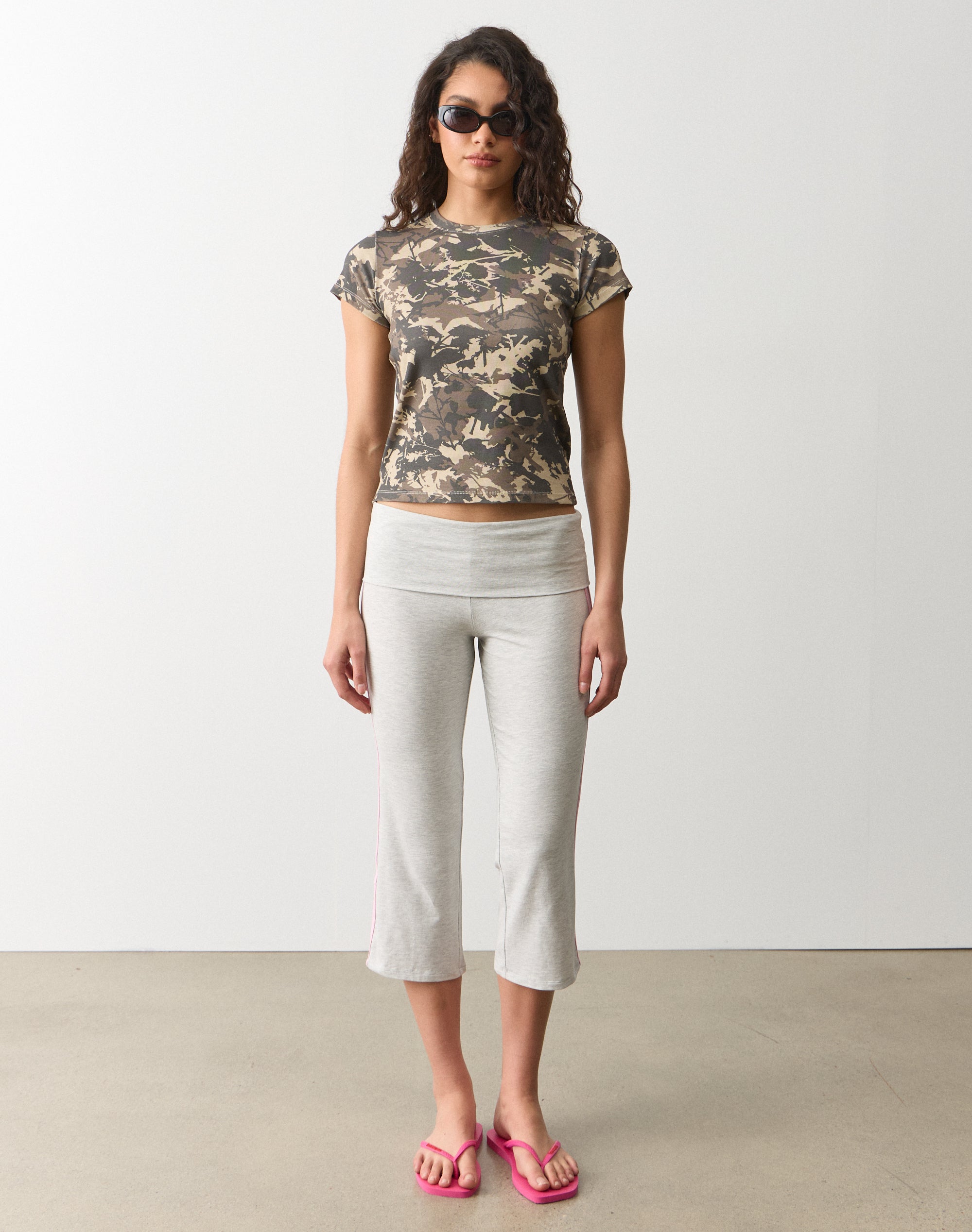 Cotton Foldover Capri