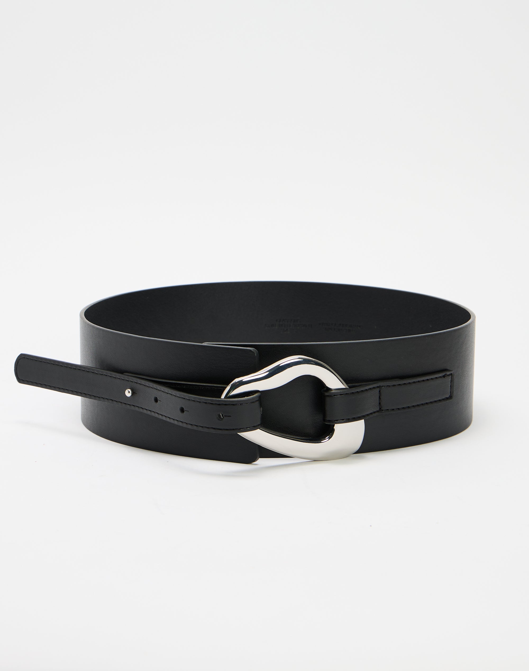 Wrap Around Hardware Belt in Black X Silver | Glassons US