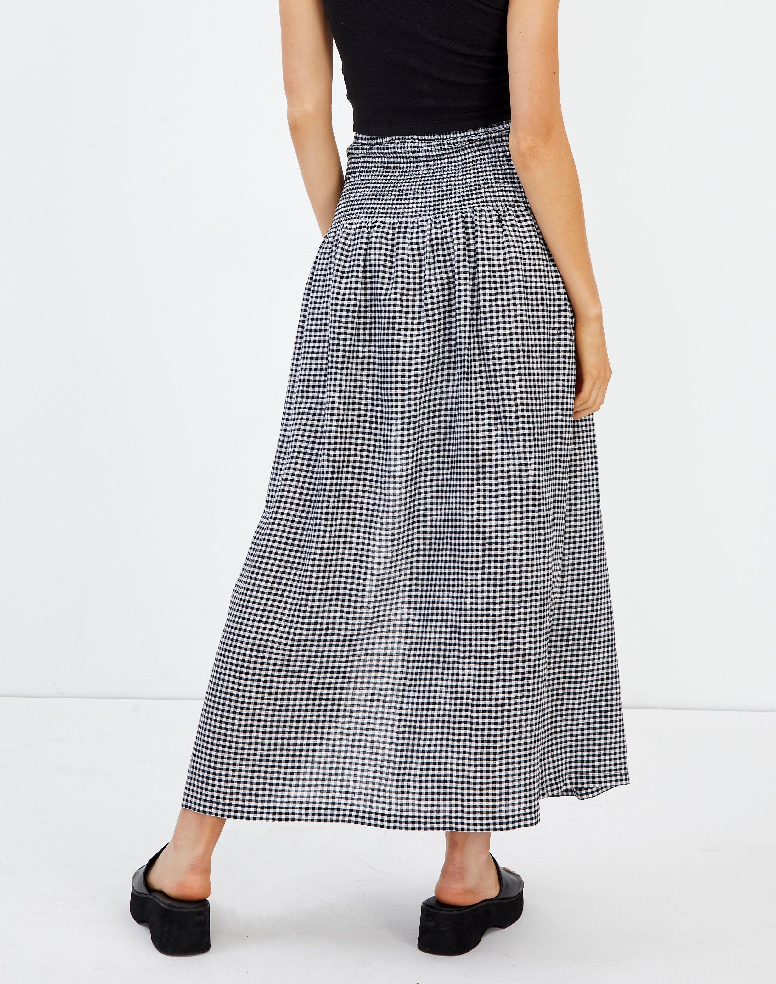 gingham skirt with bow
