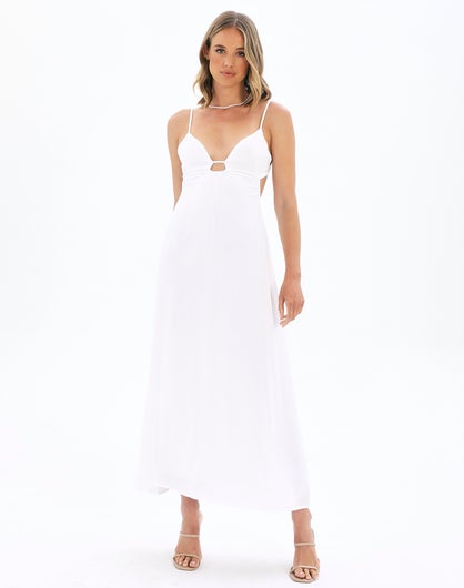 Traceable Cut Out Maxi Dress in White | Glassons