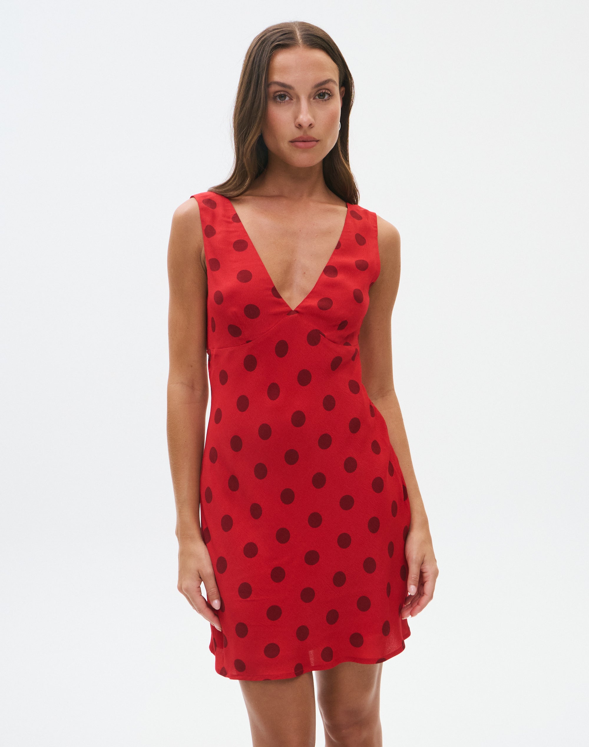 open lace back dress Lily Retro Off Shoulder Red Polka Dot Swing Dress