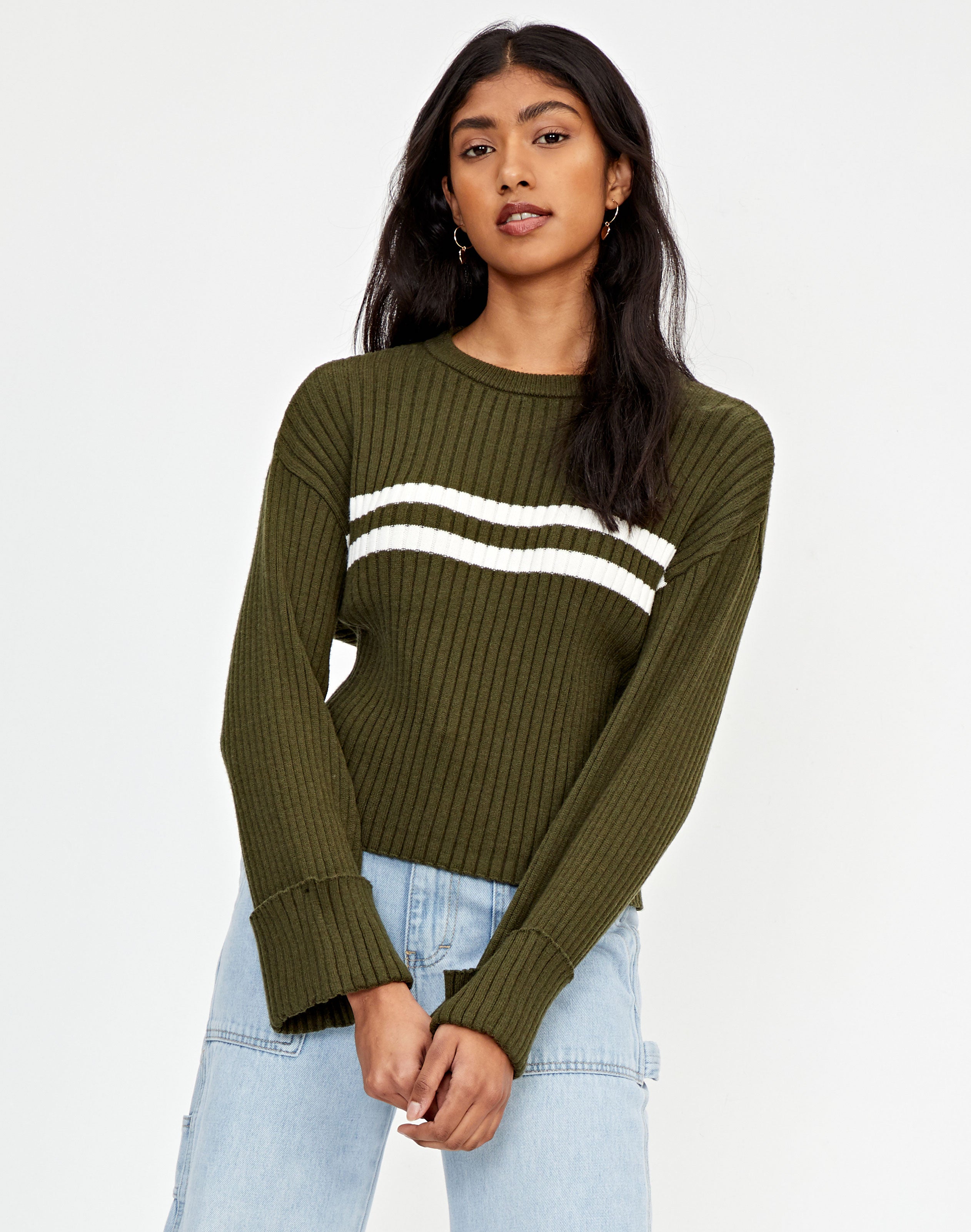 ribbed knitted jumper
