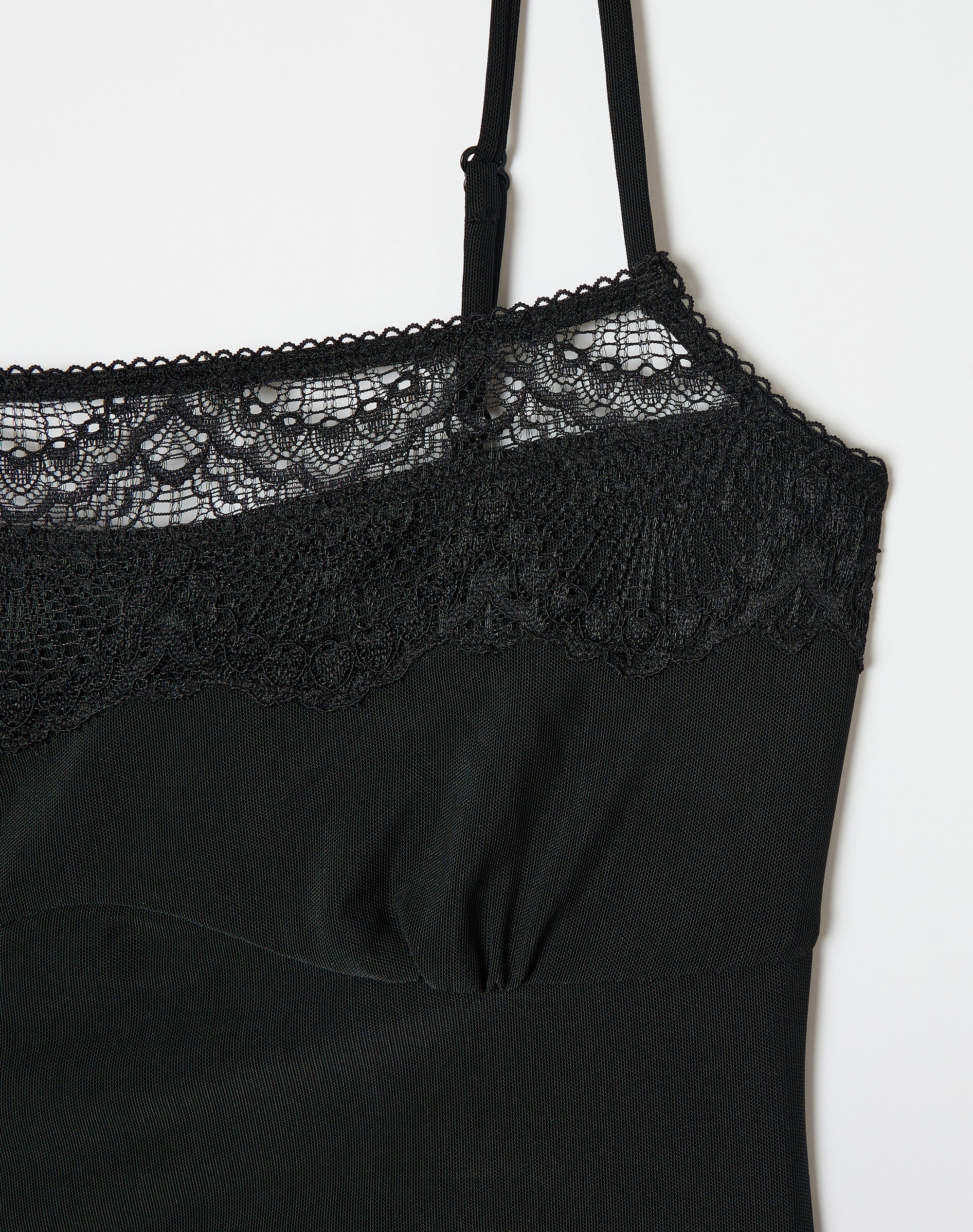 Lace Trim Cami Top in Black X Black | Glassons US