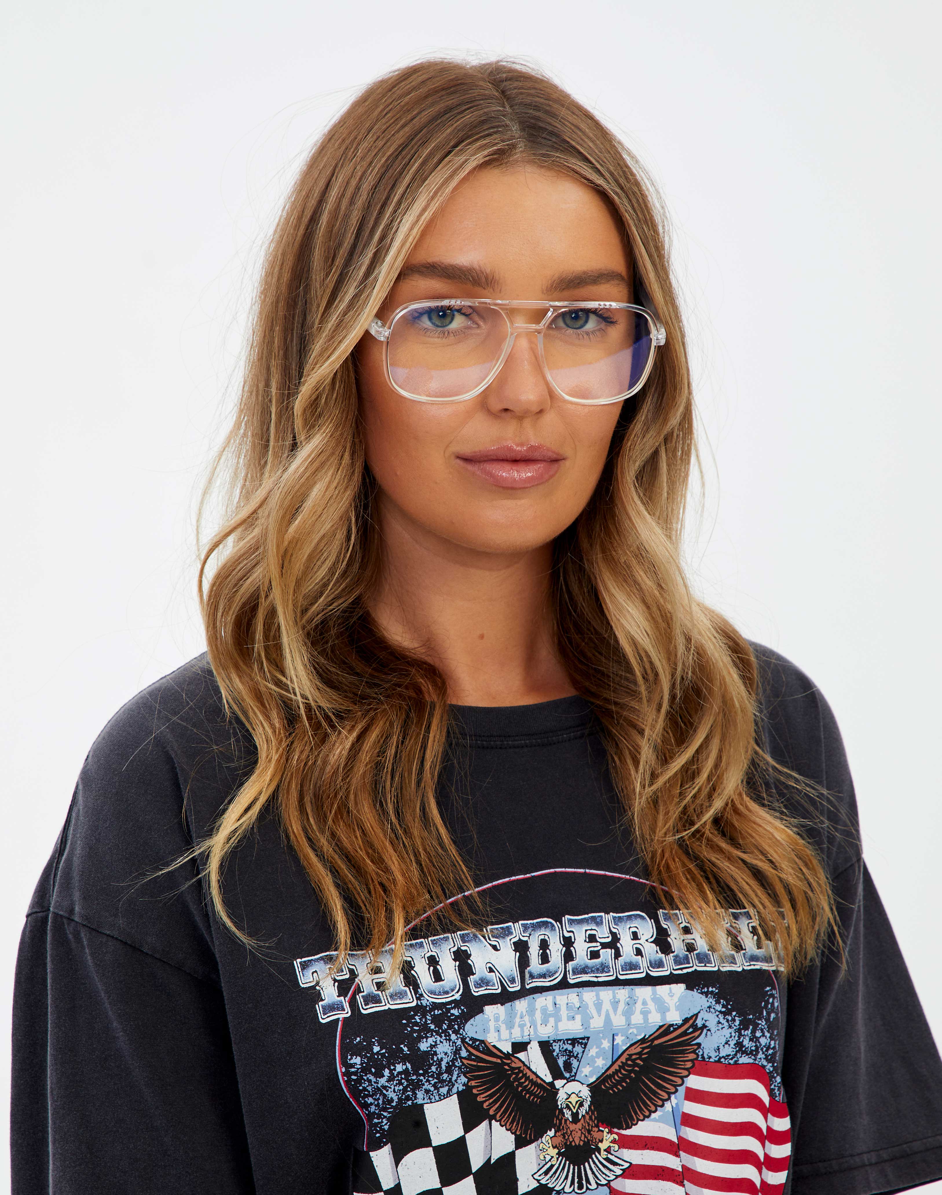 oversized aviator glasses clear