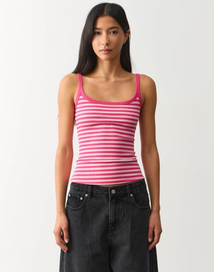 Organic Cotton Scoop Neck Rib Tank