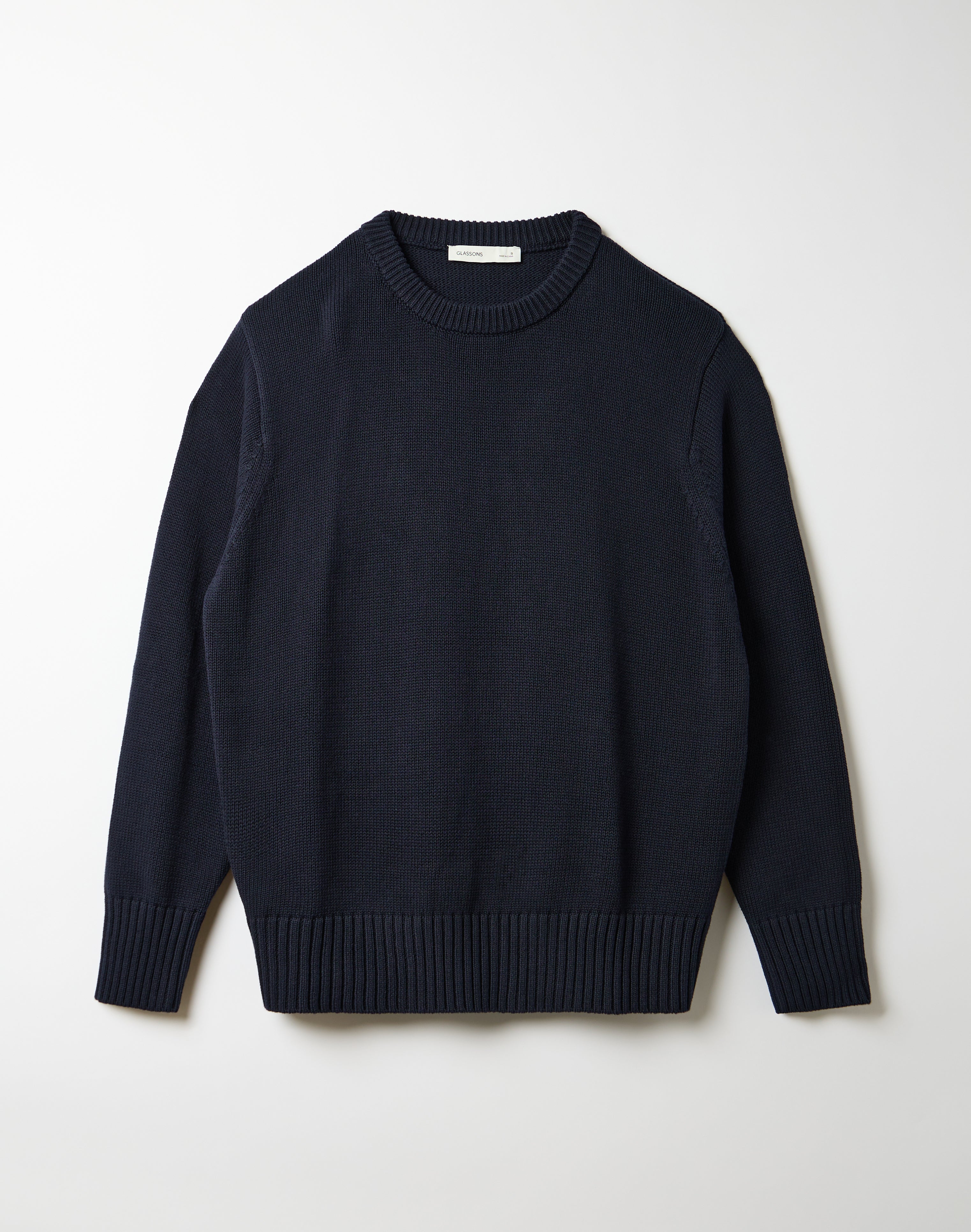 トップス Mcmahon Woolen Crew Neck Knit-Guru Guru Cotton Crew Neck Long Sleeve Knit in Friday Night | Glassons