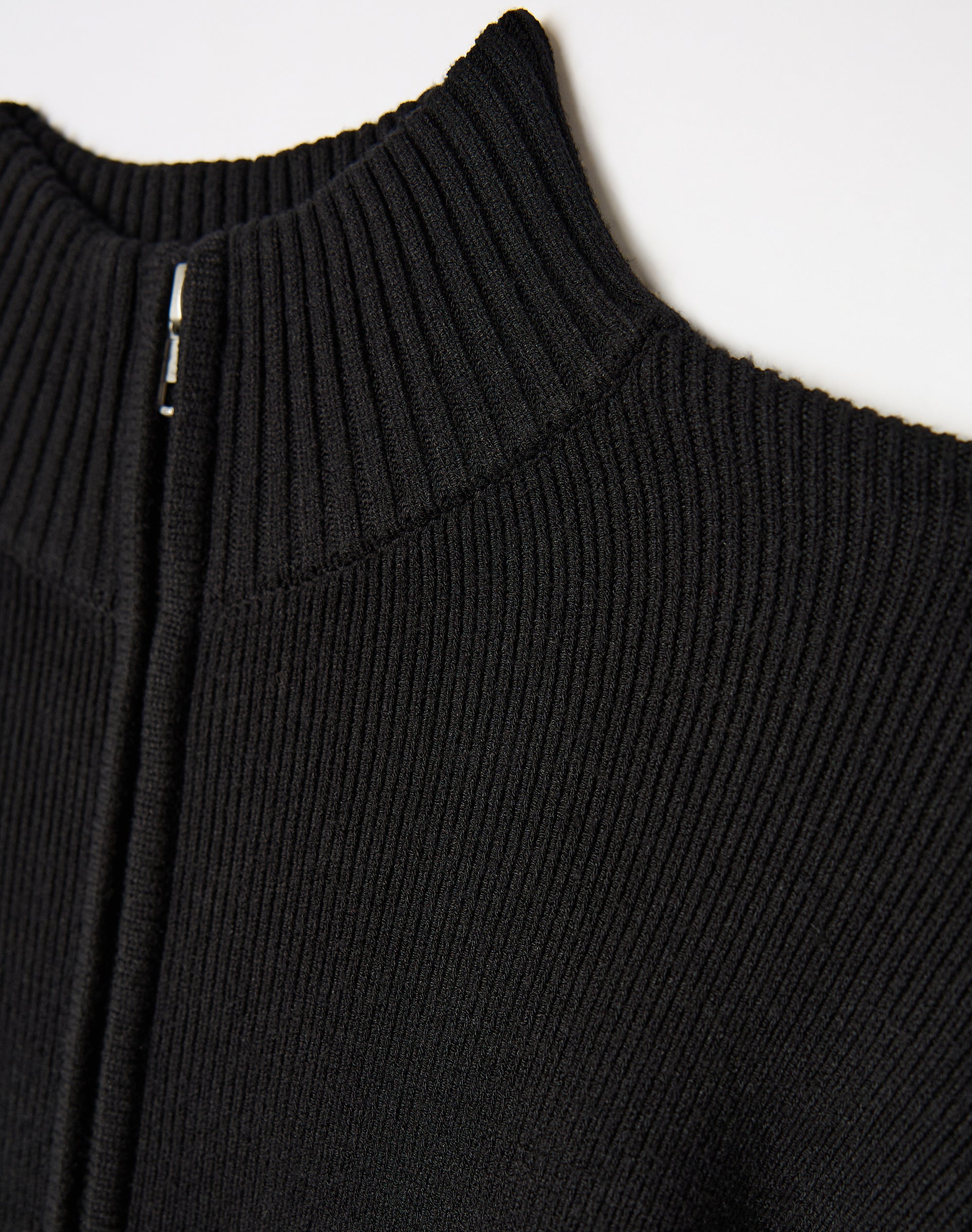 完売品 AAKAM Side Neck Zip-Up Knit (Black) Side Neck Zip-Up (Black) - AAKAM