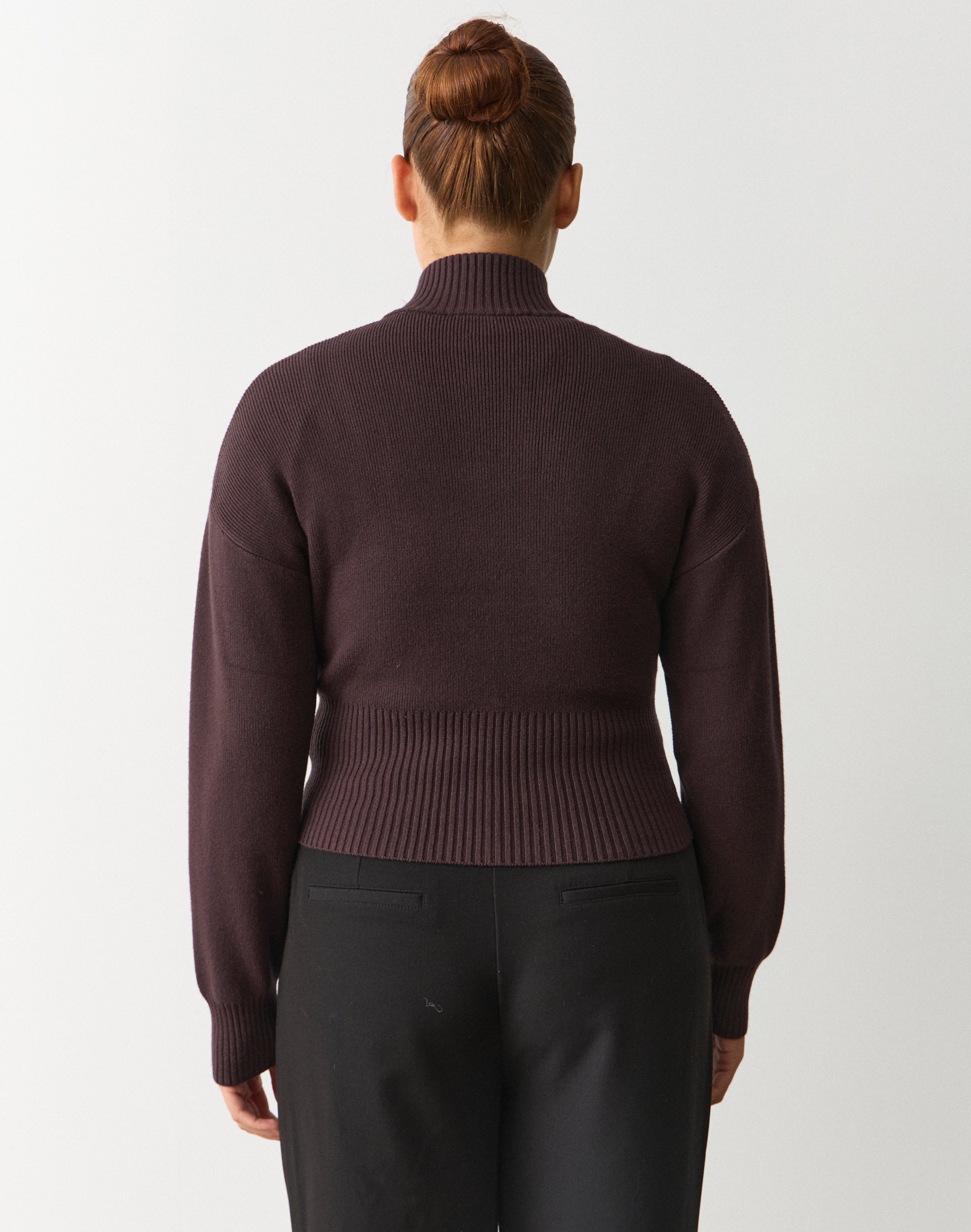Funnel Neck Zip Through Knit in Choc It Up | Glassons US Funnel Neck Zip Through Knit in Choc It Up | Glassons US