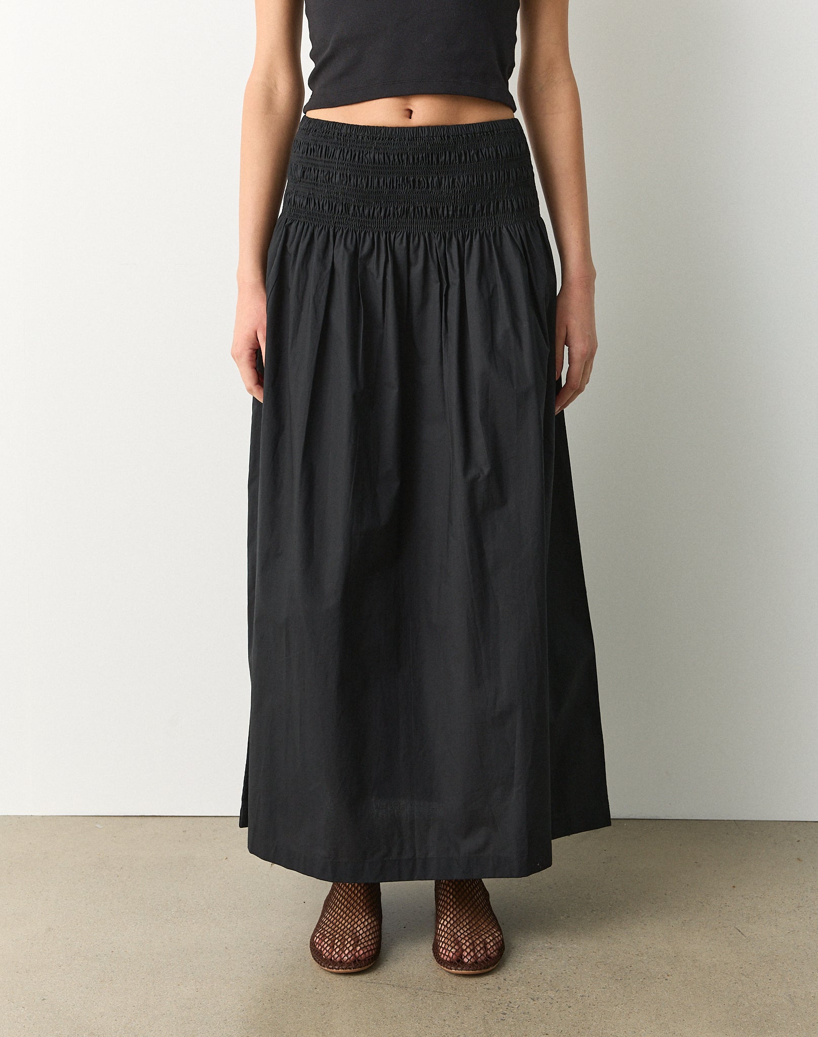 美品 leinwande shirred slit skirt AURORA RUCHED COLUMN
