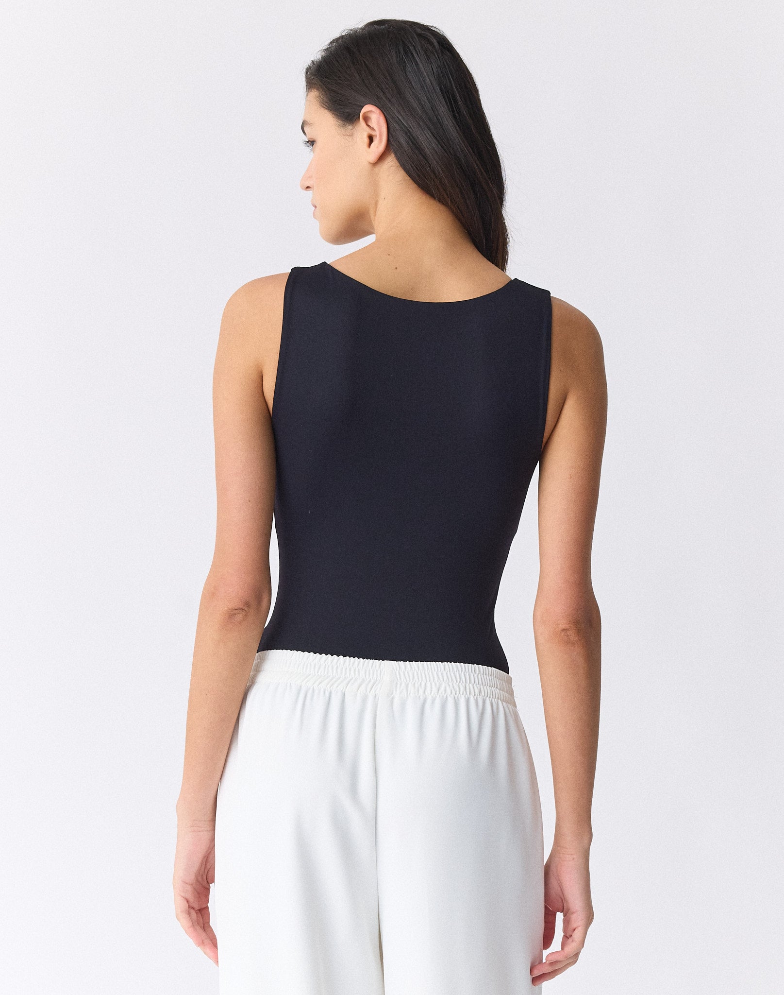 Scoop Neck Supersoft Tank in Black | Glassons AU