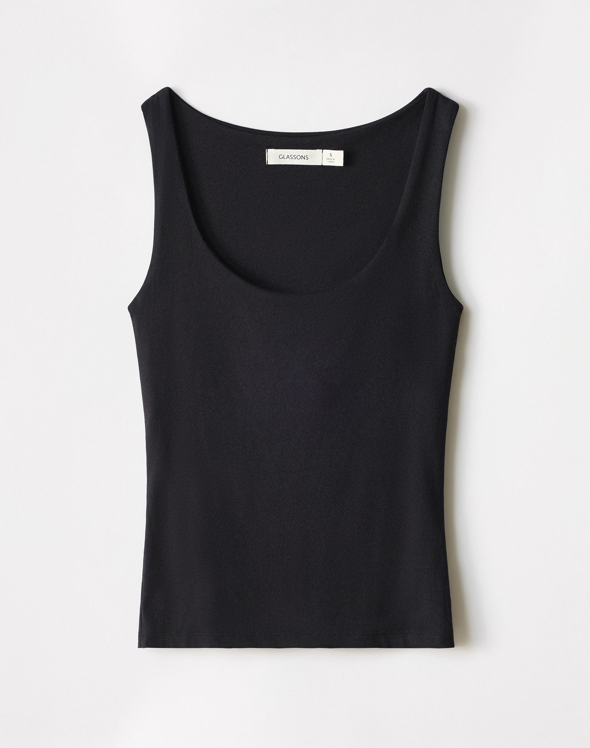 Scoop Neck Supersoft Tank in Black | Glassons