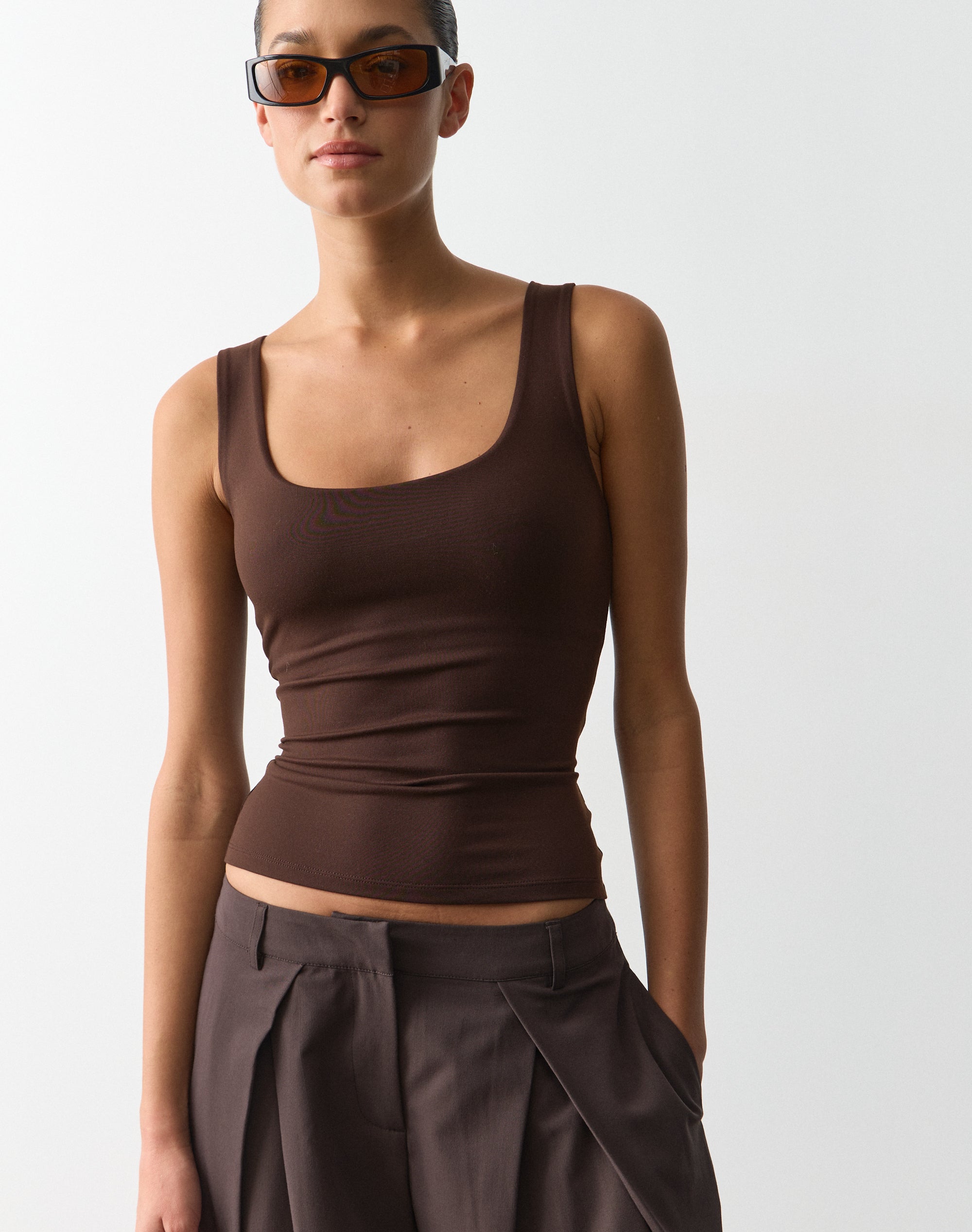 トップス SALSATION Y16Asymmetric Draped Tank トップス SALSATION Y16Asymmetric Draped Tank Asymmetric Draped