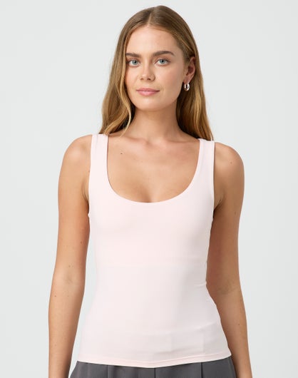 Scoop Neck Supersoft Tank in Stop Blushing | Glassons