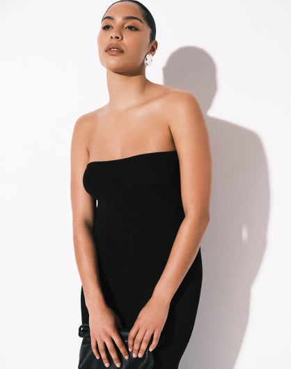 Natasha Oakley Strapless Sheer Maxi Dress