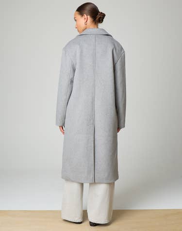 Wool Blend Relaxed Coat