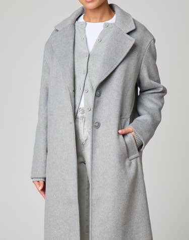 Wool Blend Relaxed Coat