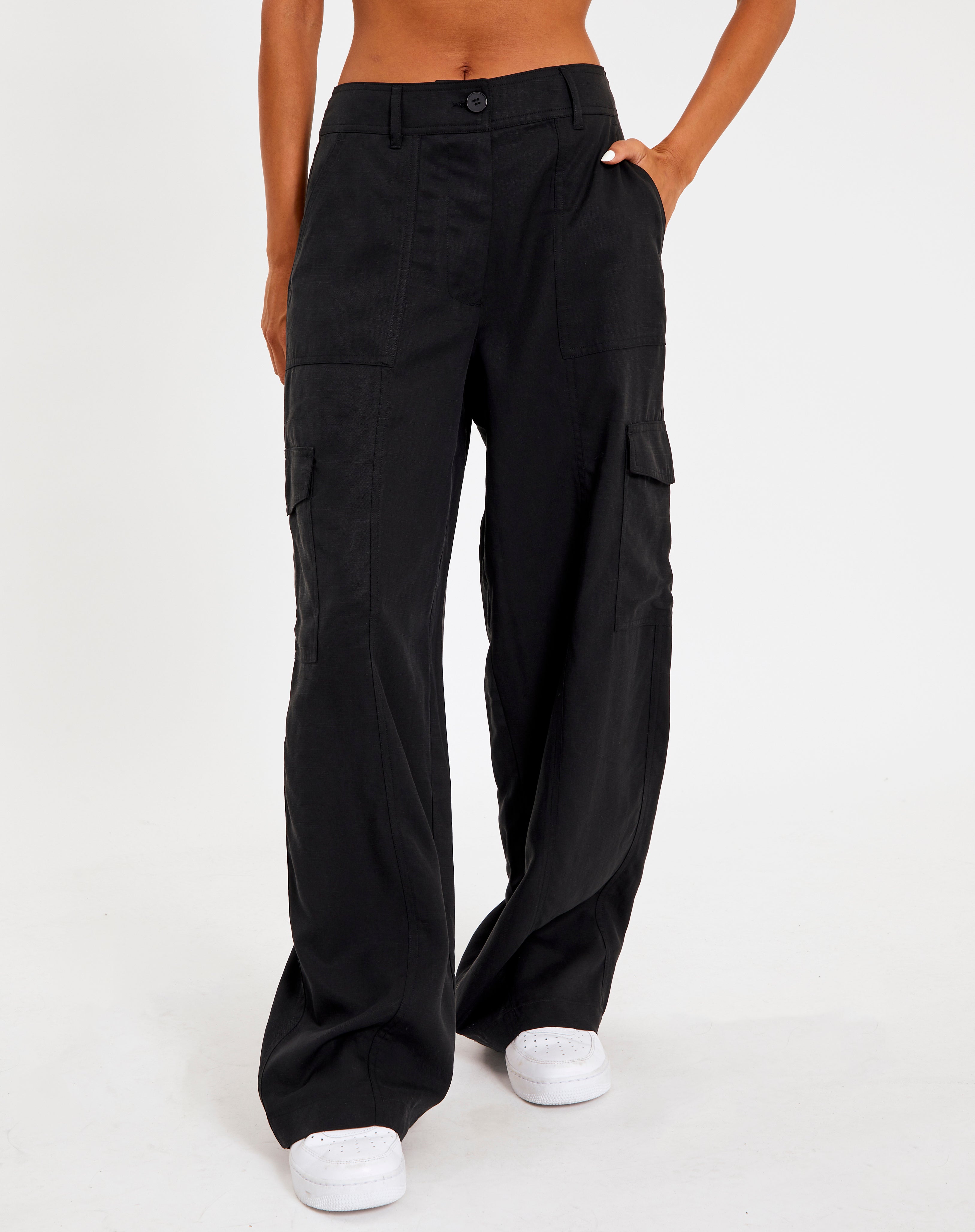 Black Wide Leg High Waisted Cargo Pants | ubicaciondepersonas.cdmx.gob.mx