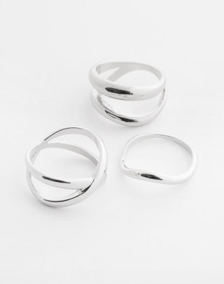 Mixed Ring 3 Pack in Silver