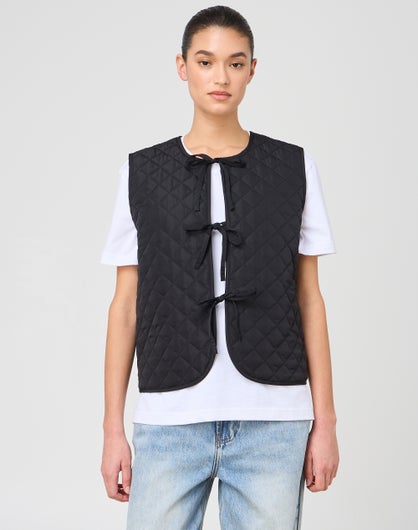 Vista Quilted Vest- Black main image 0