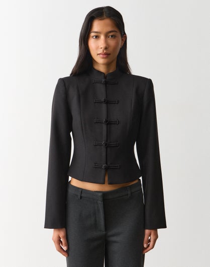 Clasp Detail Tailored Blazer