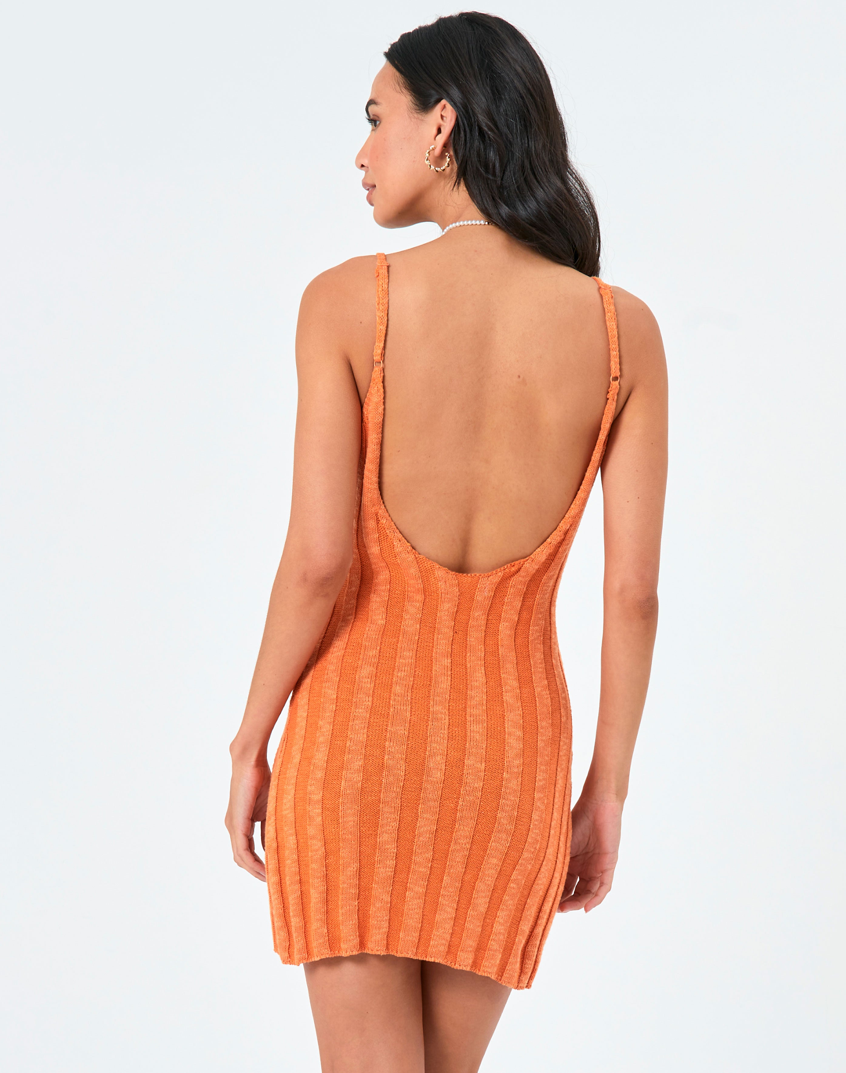 low back mini dress