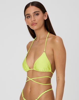 Shimmer Padded Balconette Bikini Top in Splash Zone