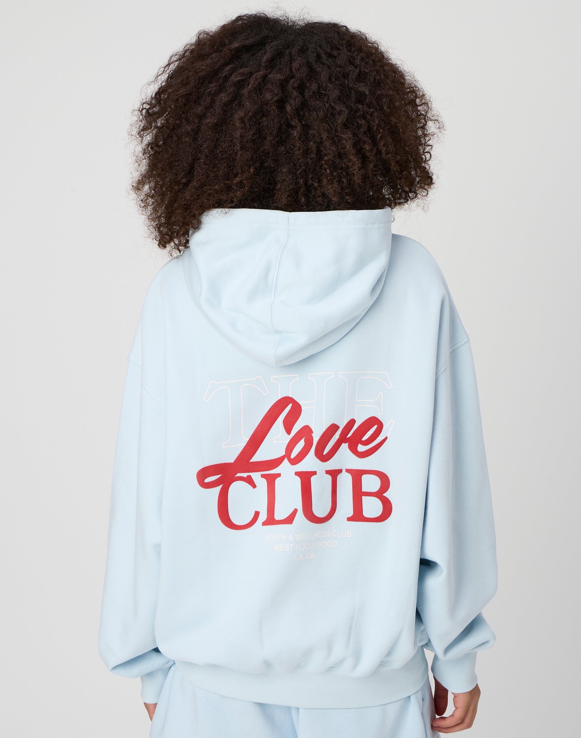 Printed Oversized Hoodie in Love Club/ Blue Room Glassons