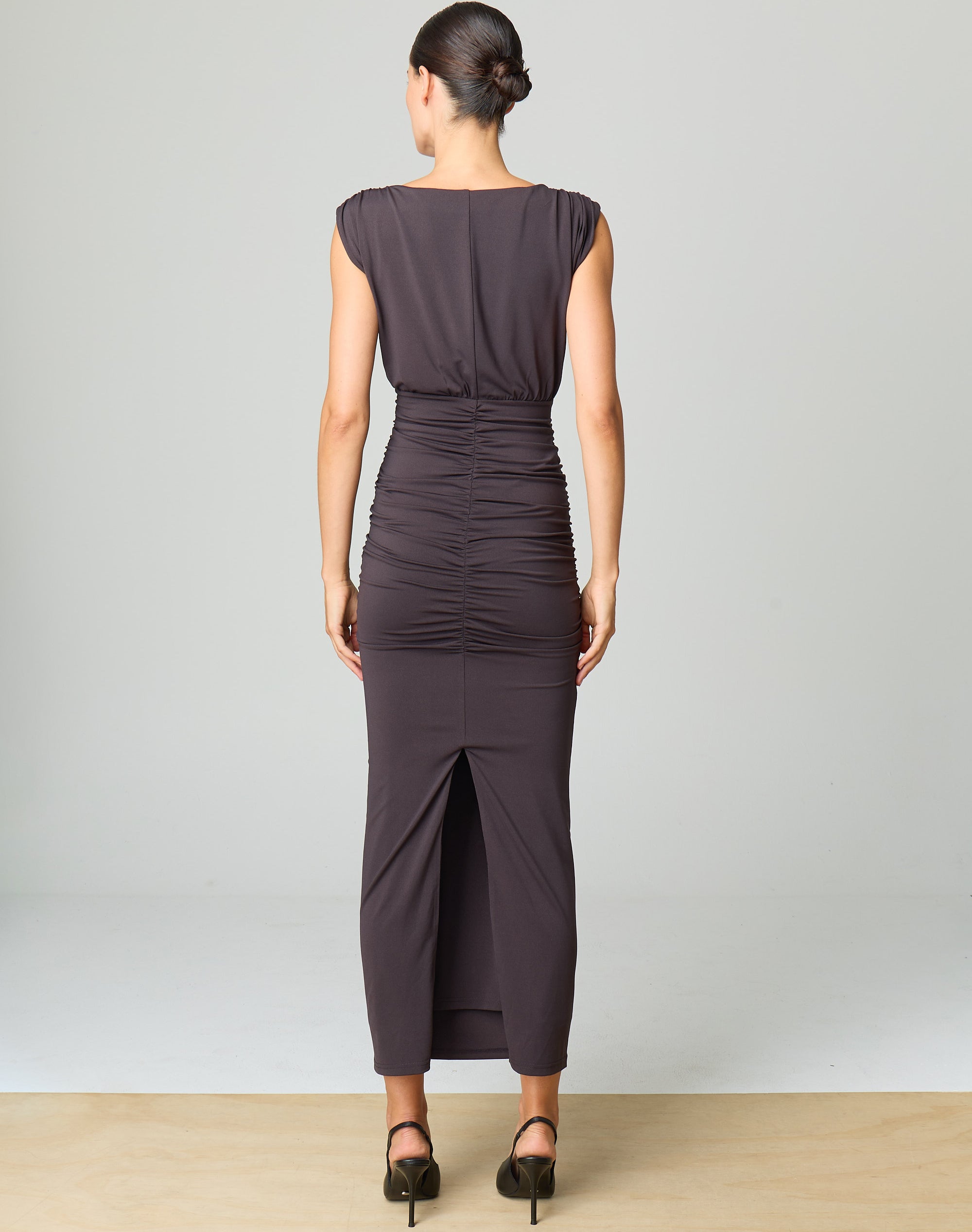 glassons ruched dress GLASSONS KADEN CUT OUT RUCHED BLACK MINI SCRUNCH
